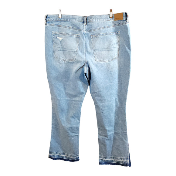 American Eagle Stretch Low-Rise Light Wash '90s Skinny Kick Jeans Women's 20 NWT - Picture 3 of 5